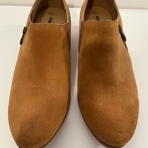 Women's Tan Suede Ankle Booties